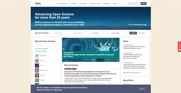 Contoh tampilan MDPI 2021