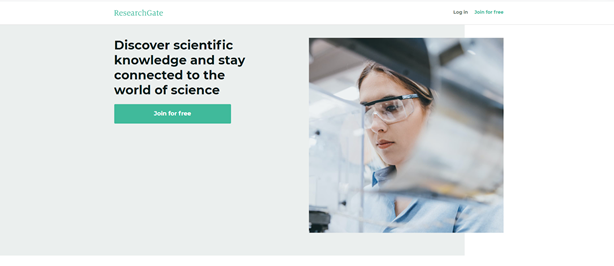 Contoh tampilan ResearchGate 2021